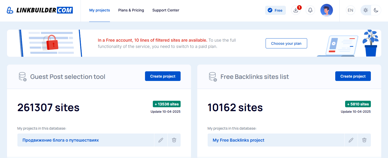 Account LinkBuilder.com
